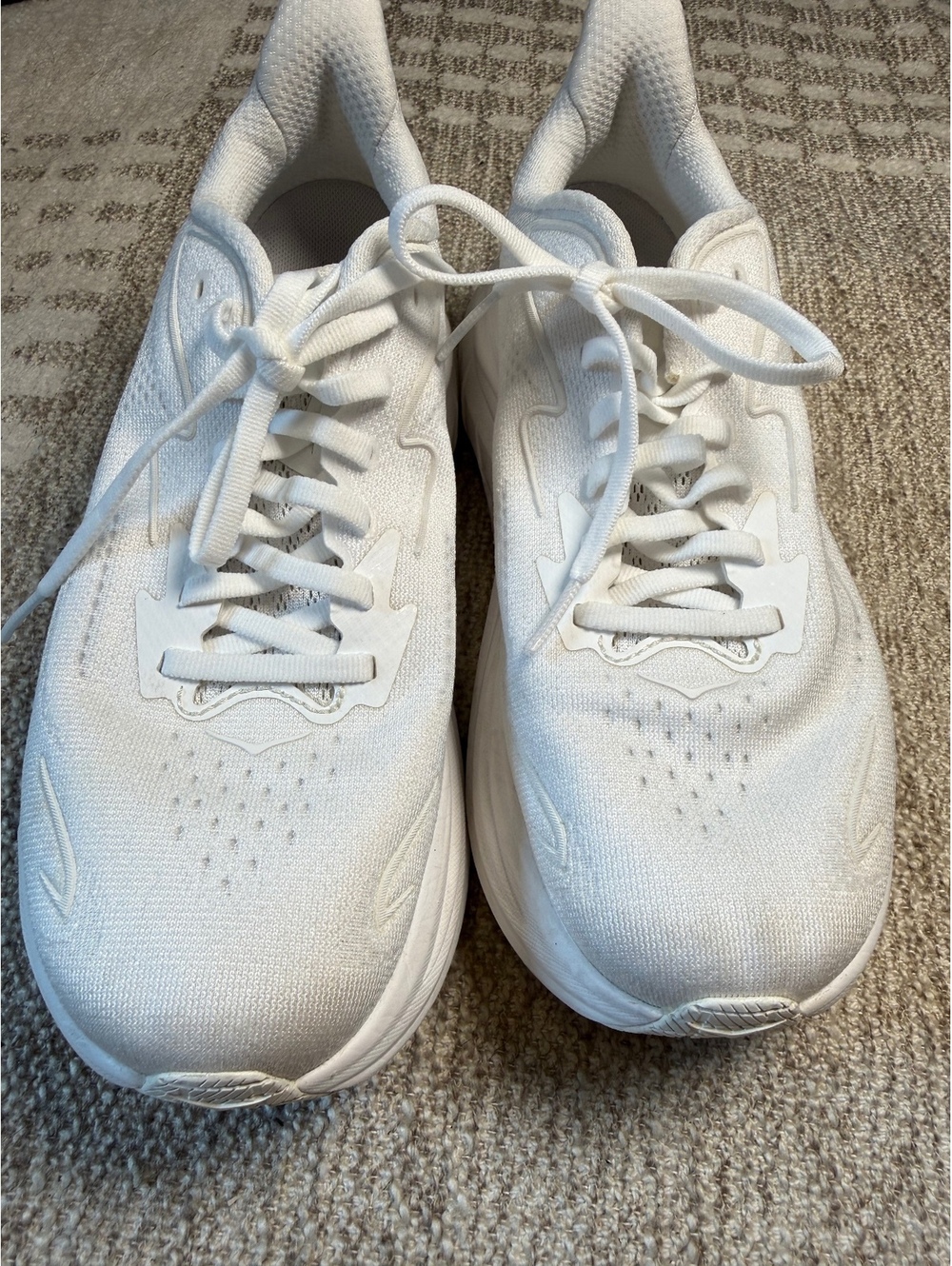 Hoka One Women's Clifton 10 White Sneakers - Picture 3 of 8